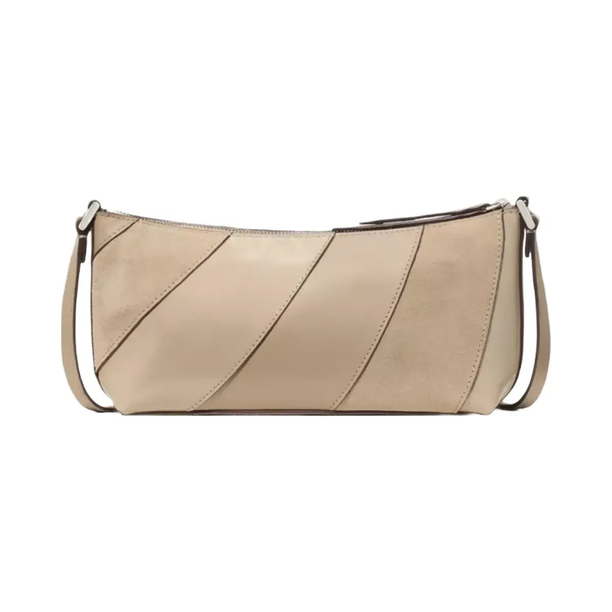 Kate Spade Lenox Suede Mix Mini Crossbody Bag Timeless Taupe Multi