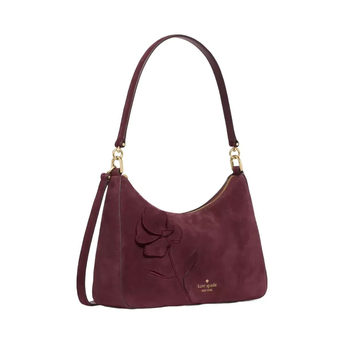 Kate Spade Margot Floral Medium Shoulder Bag Grenache