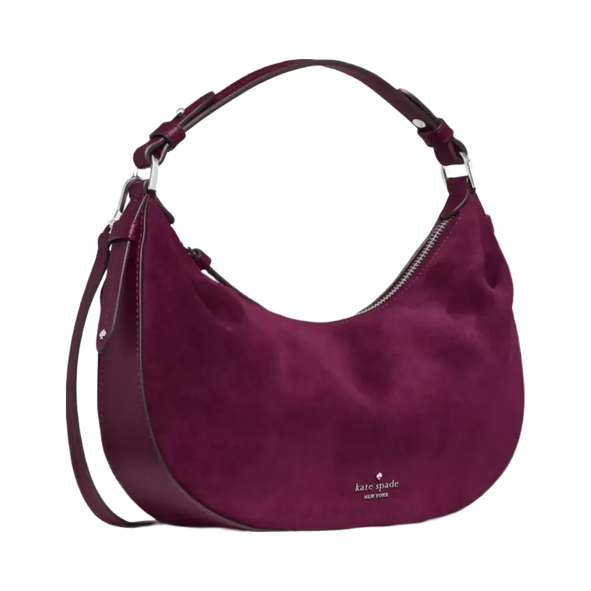 Kate Spade Selene Suede Shoulder Bag Deep Cherry