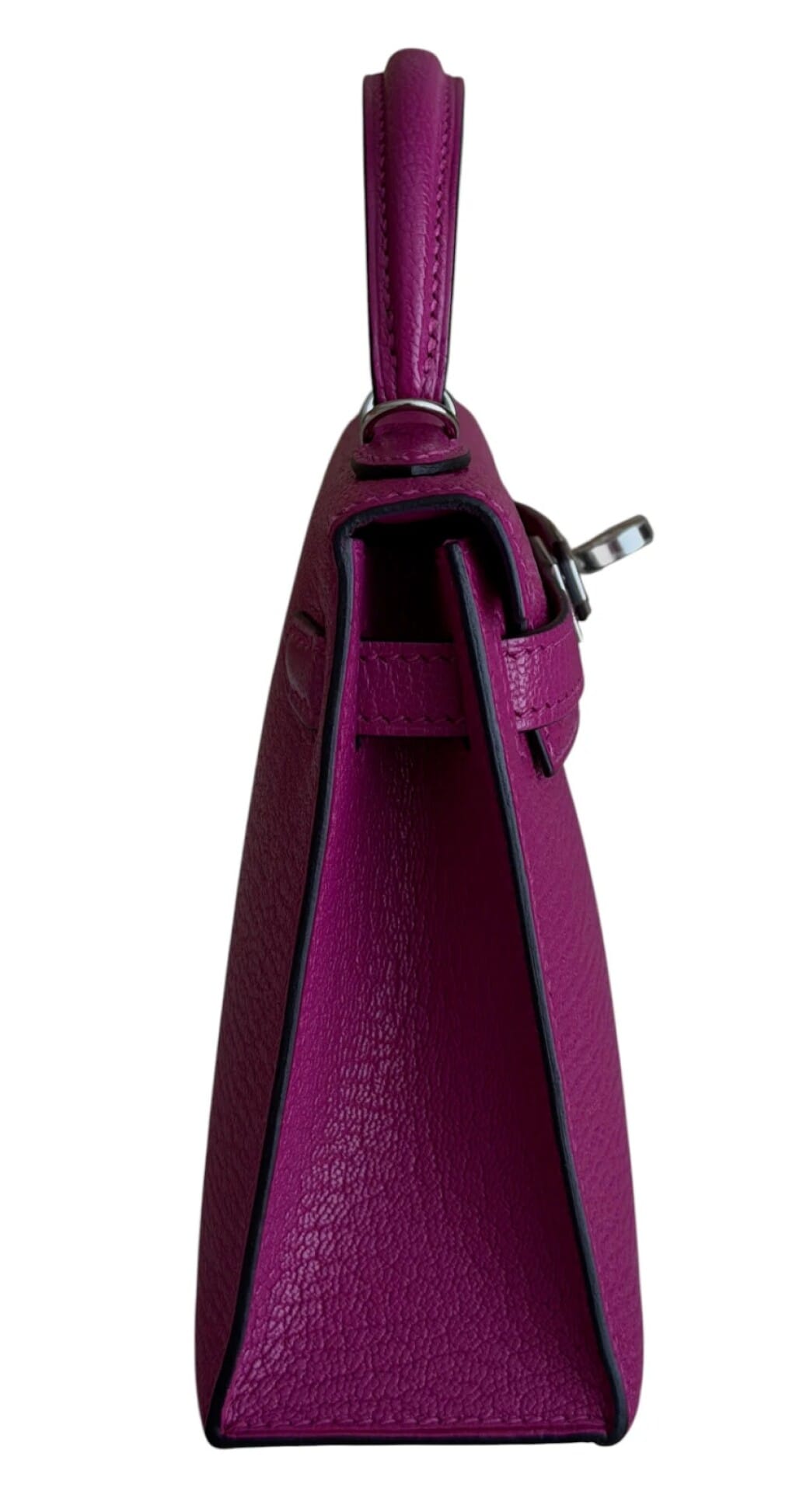 Rose Pourpre Chevre Mini Kelly 20 II Palladium Hardware, 2018