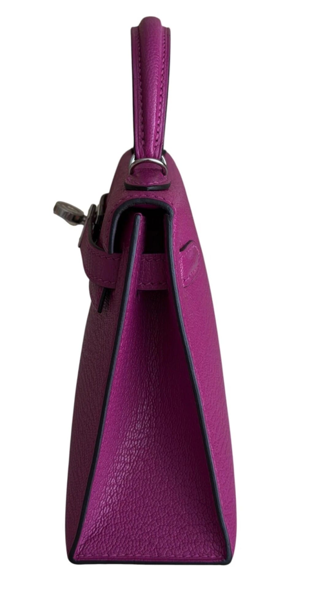 Rose Pourpre Chevre Mini Kelly 20 II Palladium Hardware, 2018