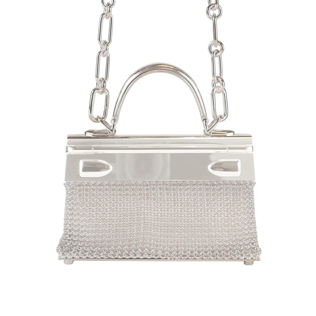 Limited Edition Sterling Silver Kellymorphose Sac Bijou Kelly Argent, 2025