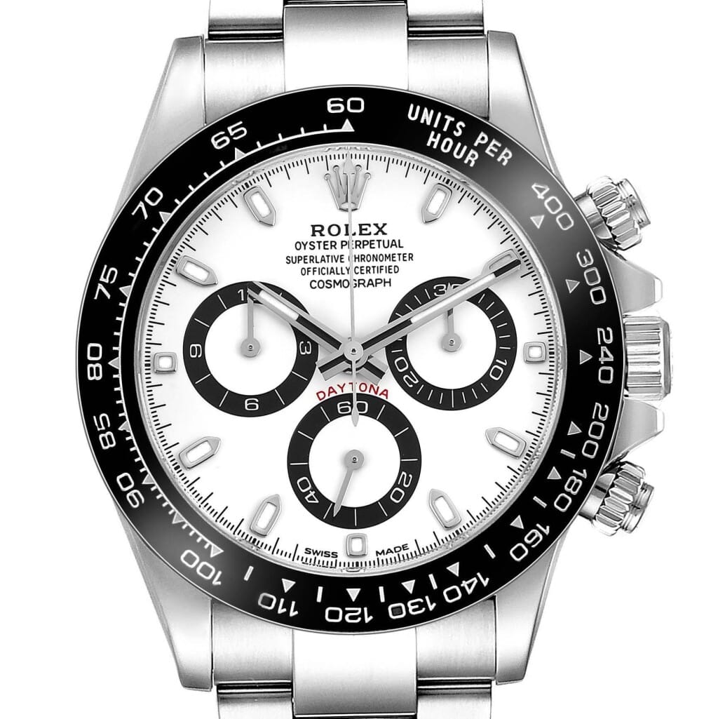 Cosmograph Daytona 'Panda' (Reference 116500LN). A 40mm stainless steel automatic wristwatch with chronograph. 2016