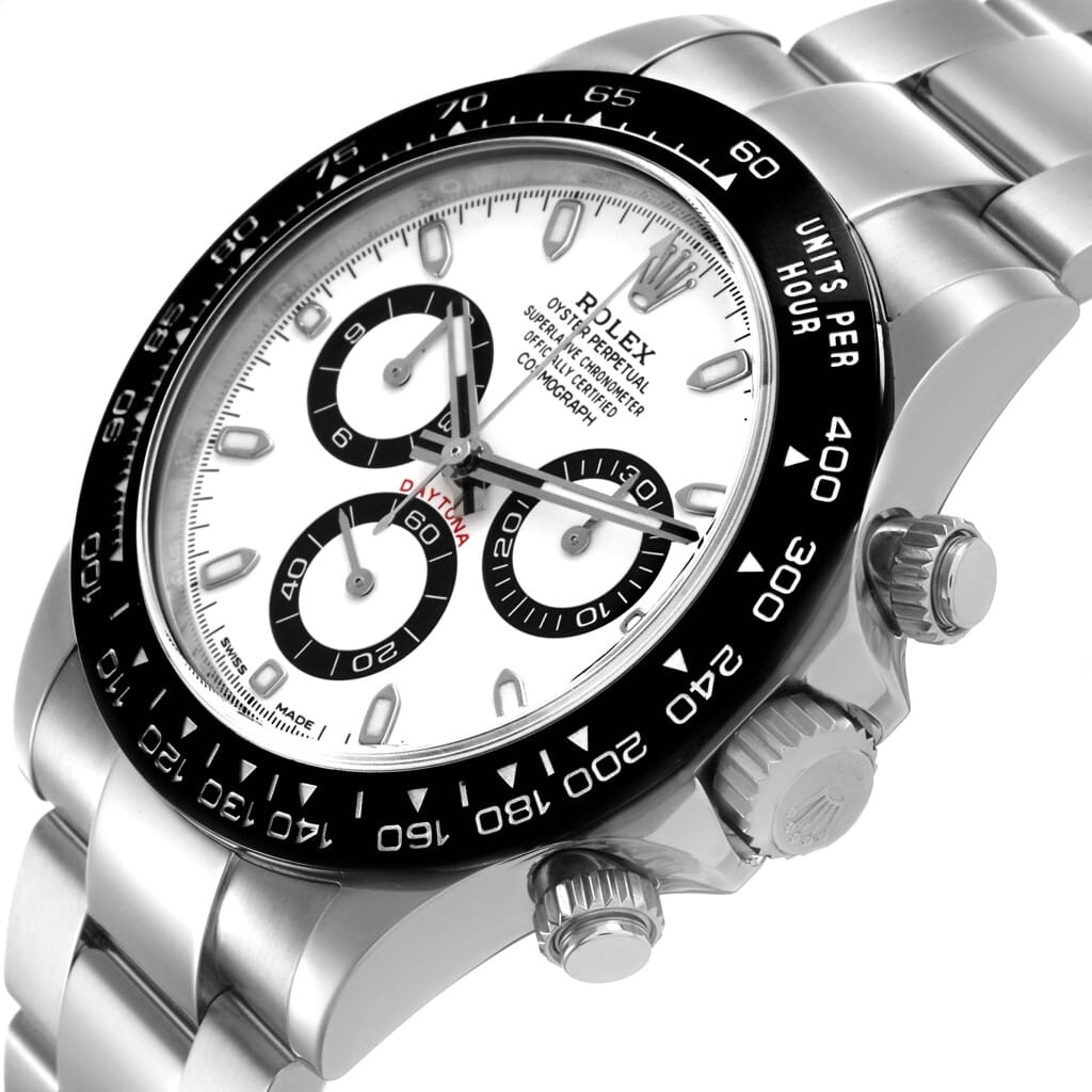 Cosmograph Daytona 'Panda' (Reference 116500LN). A 40mm stainless steel automatic wristwatch with chronograph. 2016