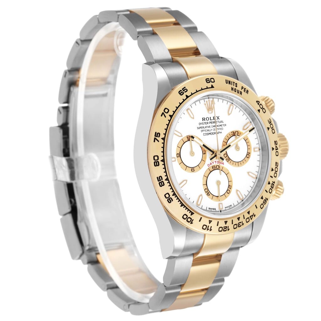 Cosmograph Daytona (Reference 126503). A 40mm stainless steel yellow gold automatic wristwatch with chronograph. 2023
