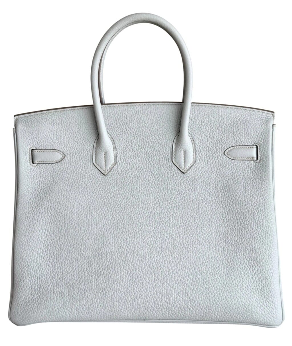Limited Edition Gris Perle, White, and Bleu Mykonos Clemence and Shiny Niloticus Lizard Club Birkin 35 Palladium Hardware, 2011