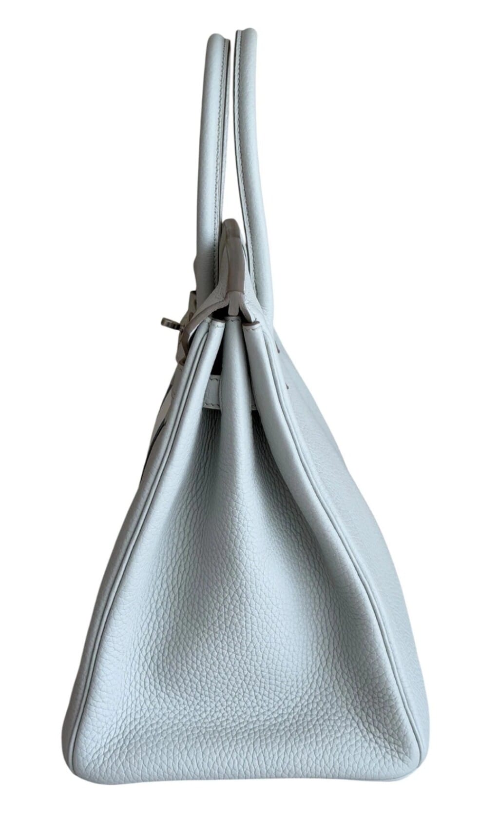 Limited Edition Gris Perle, White, and Bleu Mykonos Clemence and Shiny Niloticus Lizard Club Birkin 35 Palladium Hardware, 2011