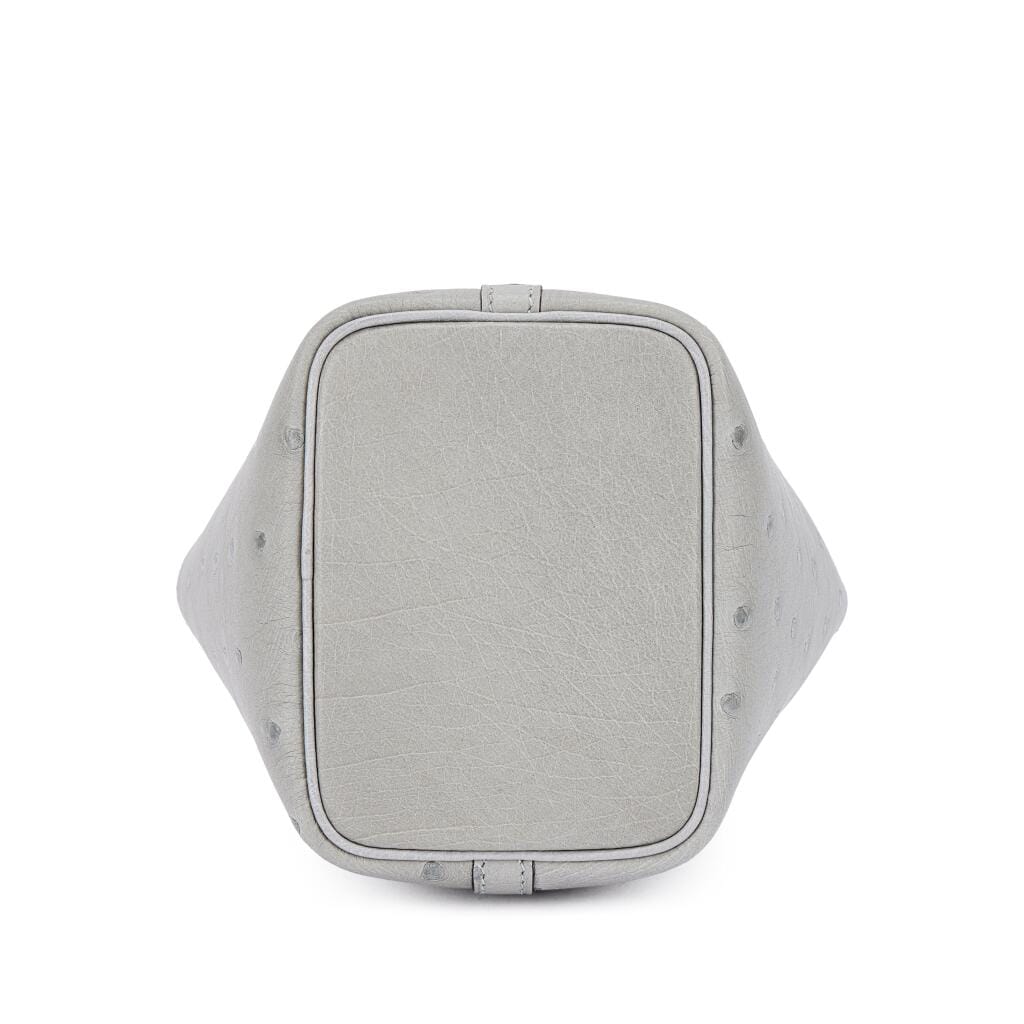 Limited Edition Bleu Glacier Ostrich Micro Picotin Lock 14 Palladium Hardware, 2024