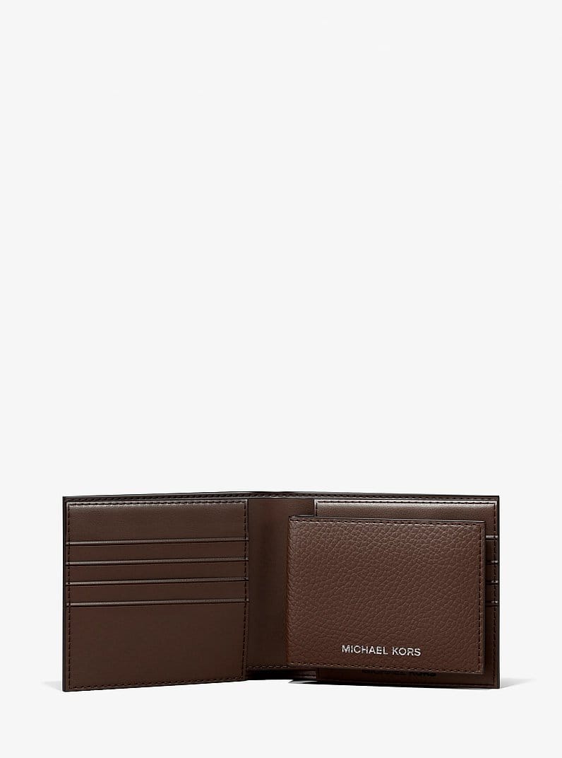 Cooper Pebbled Leather Billfold Wallet With Passcase