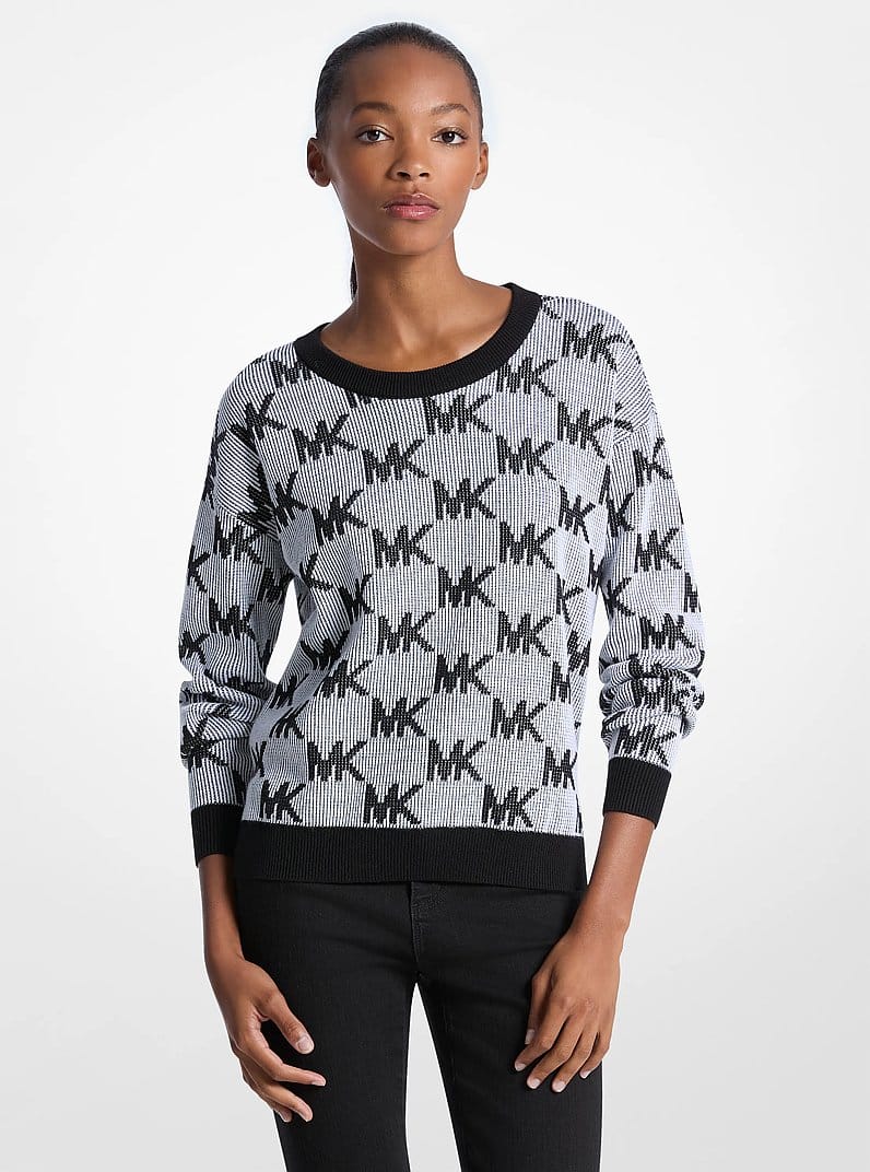 Logo Jacquard Knit Sweater