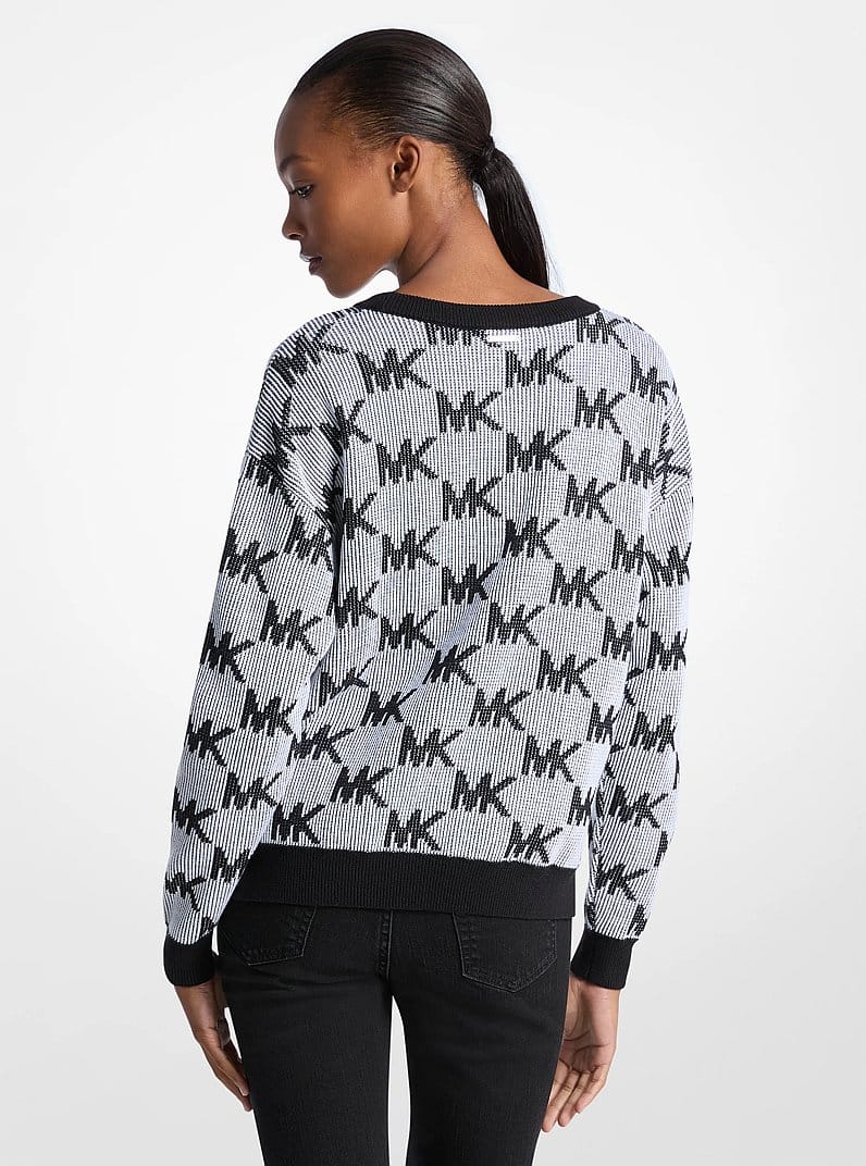 Logo Jacquard Knit Sweater