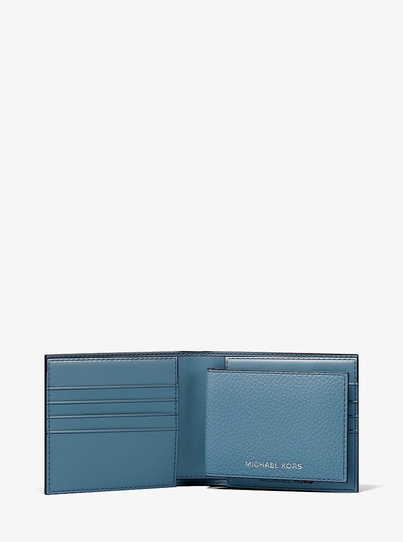 Cooper Pebbled Leather Billfold Wallet With Passcase