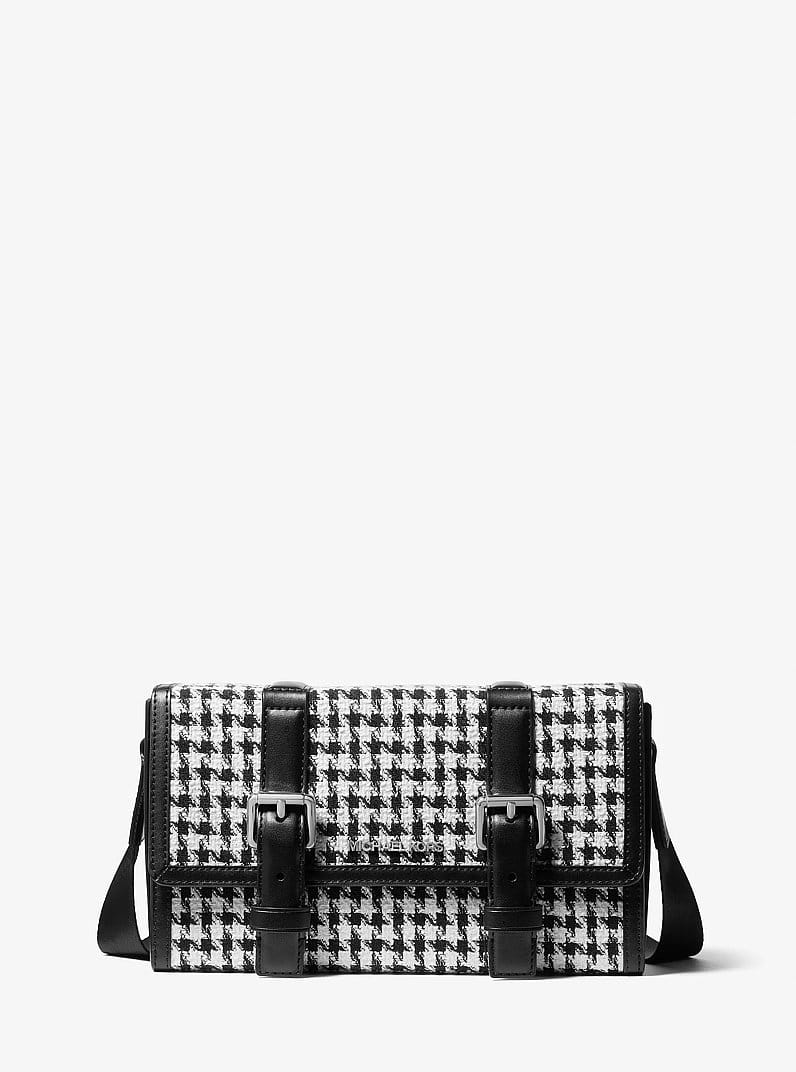 Cooper Houndstooth Trunk Crossbody Bag