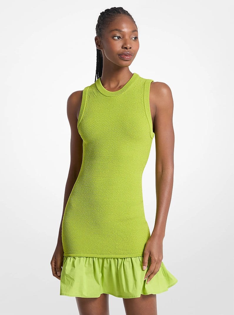 Ruffled Woven Mini Dress