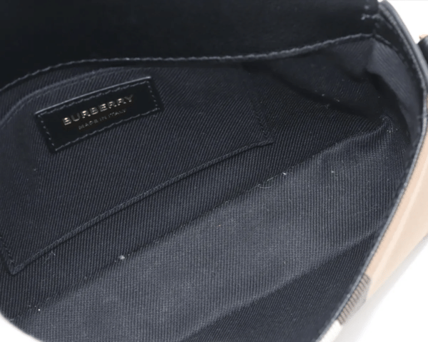 Burberry Hampshire Small House Check and Leather Crossbody Bag
