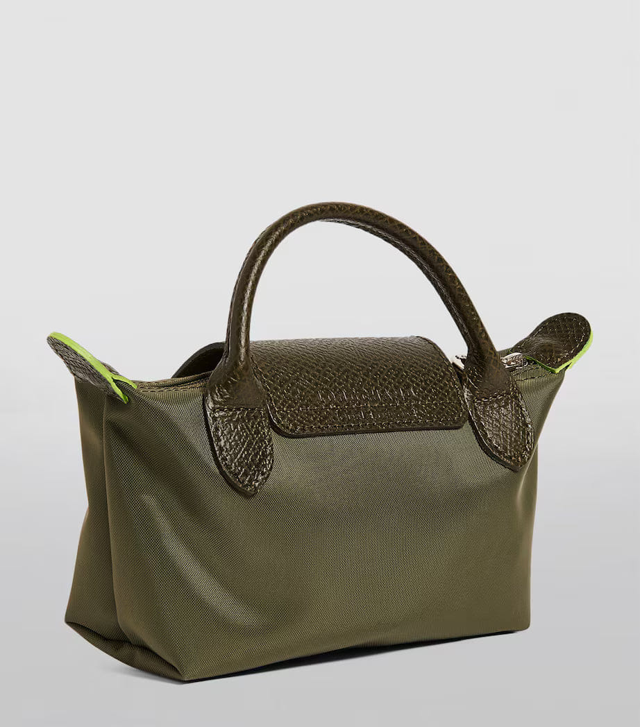 Longchamp Le Pliage Green Pouch With Handle Chestnut