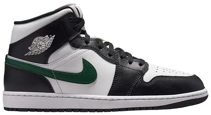 Air Jordan 1 Mid 'Black Gorge Green Summit White'
