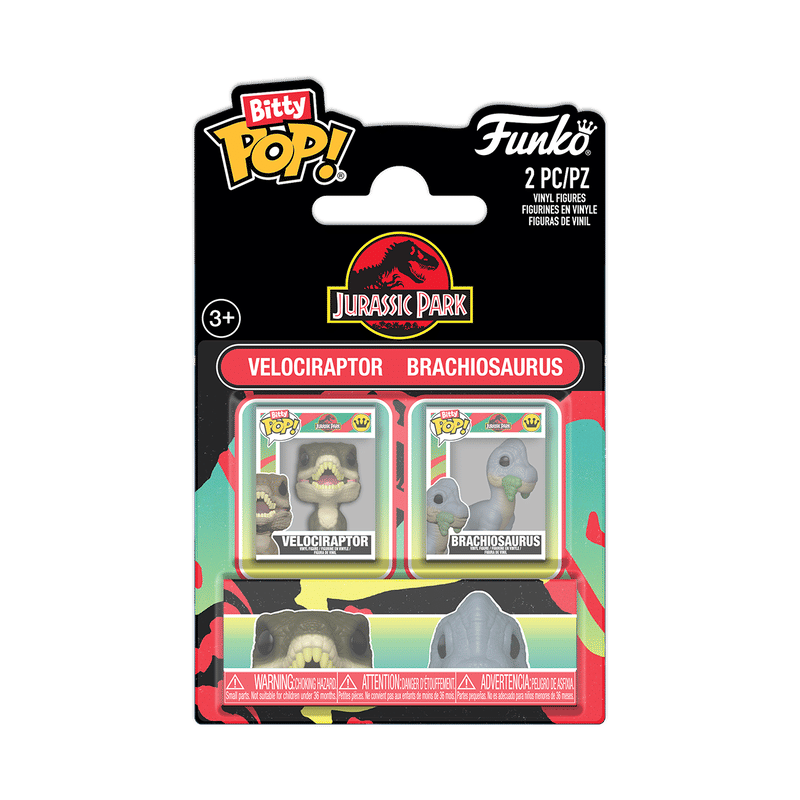 Bitty Pop! Velociraptor & Brachiosaurus 2-Pack