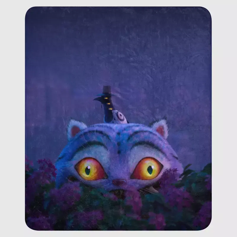 KPop Demon Hunters Derpy Tiger and Sussie Magpie Sherpa Blanket