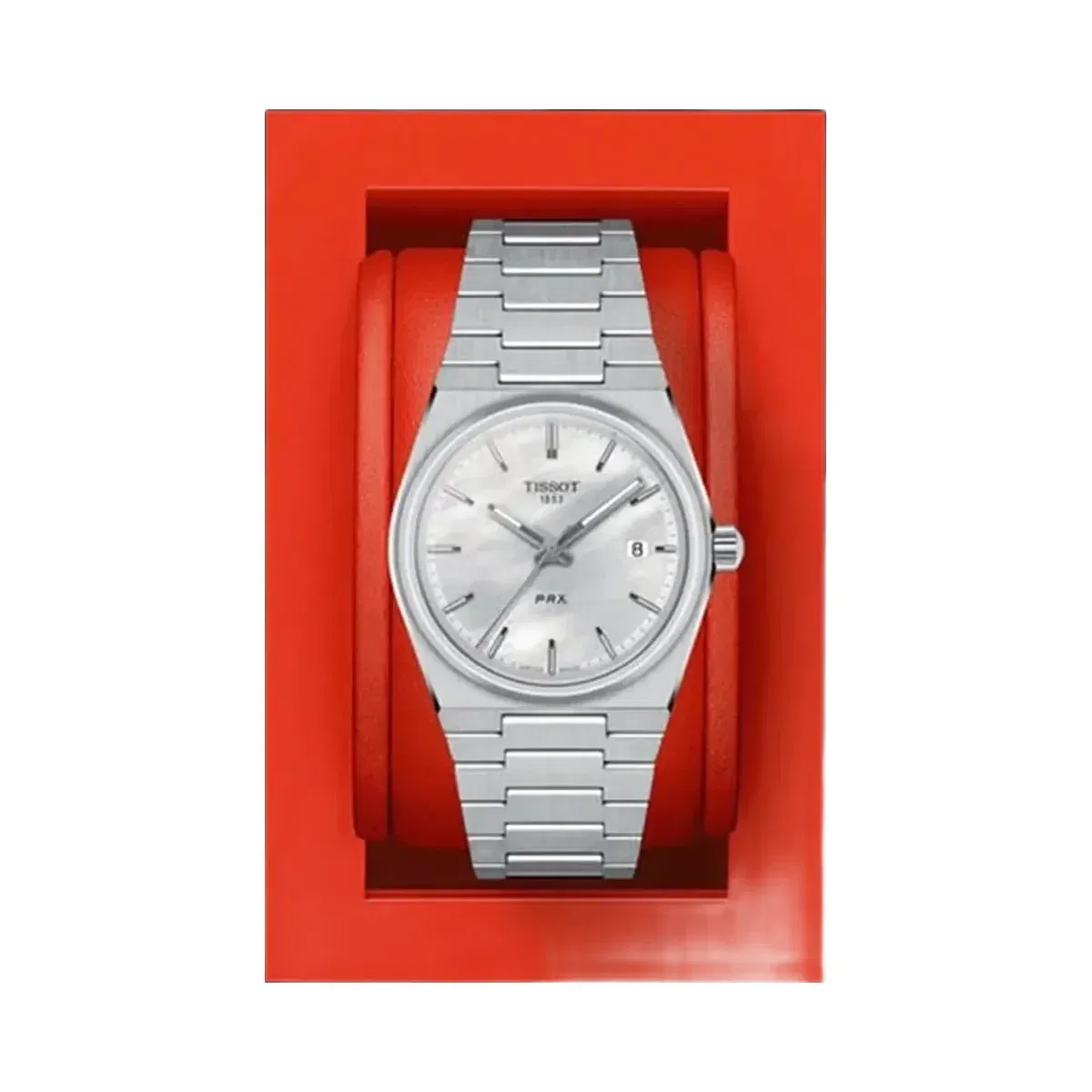 Tissot PRX Women Quartz Mother Of Pearl Dial Analog Stainless Steel Watch T1372101111100