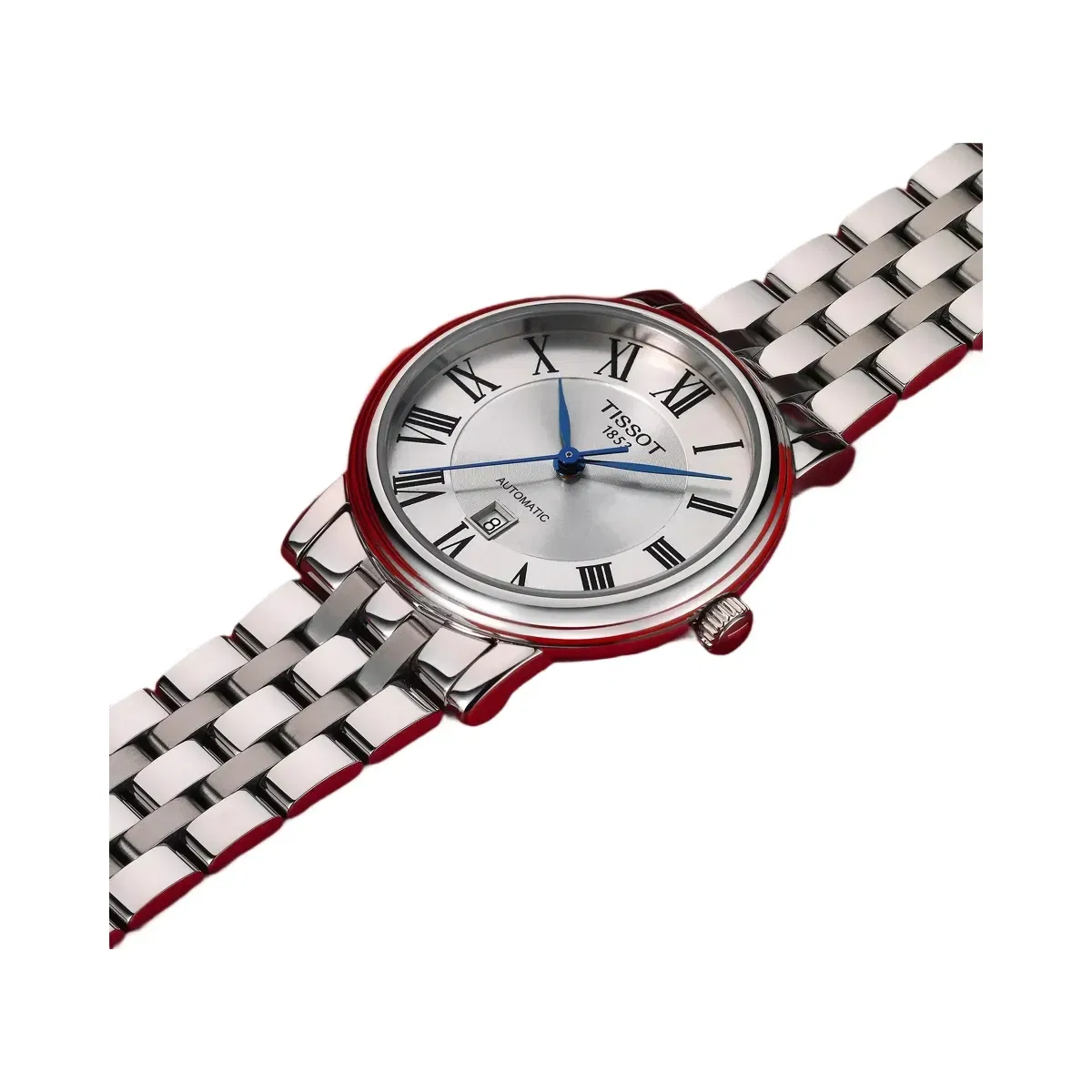 Tissot Carson Women Automatic Silver Dial Analog Stainless Steel Watch T1222071103300