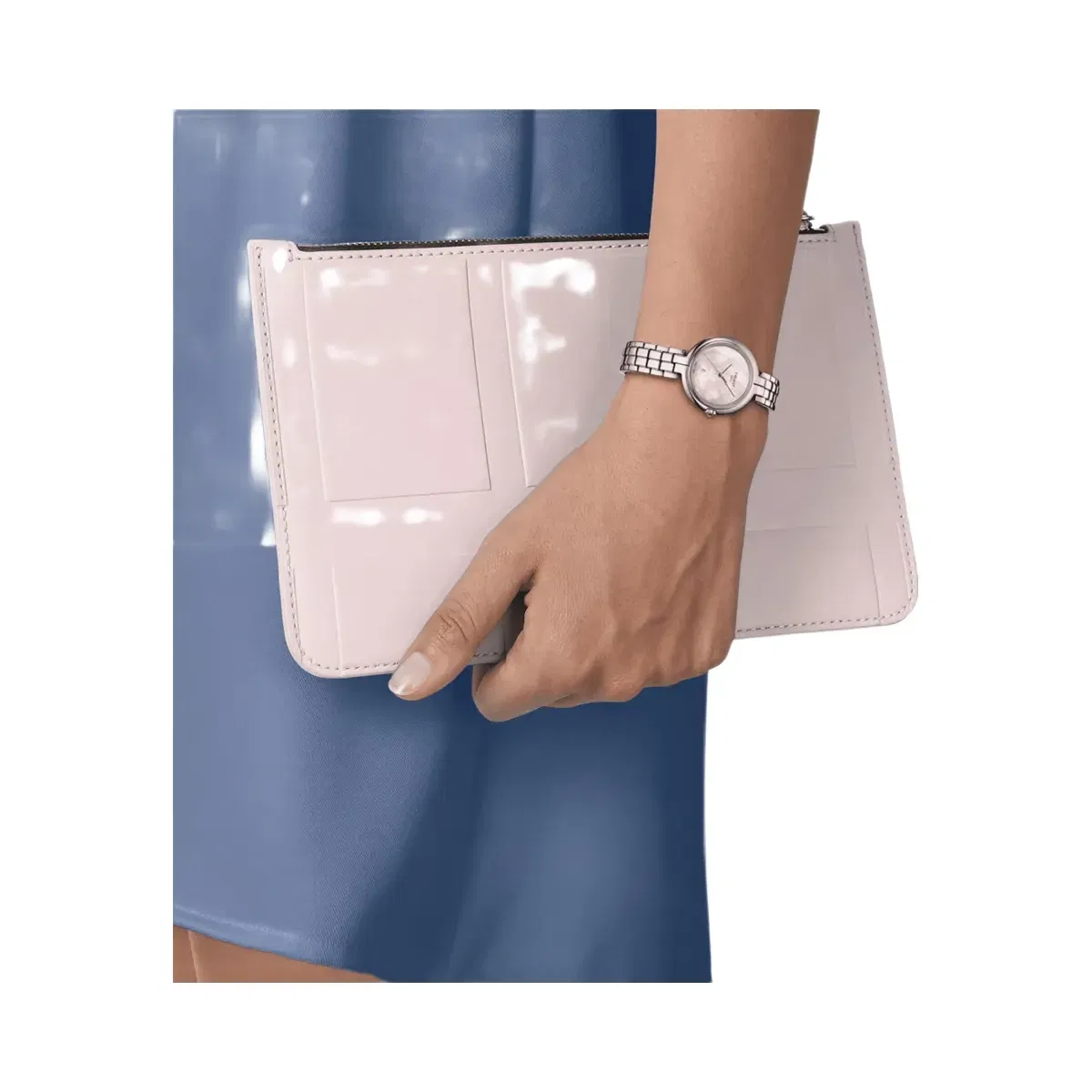 Tissot Flamingo Women Quartz Mother Of Pearl Dial Analog Stainless Steel Watch T0942101111602