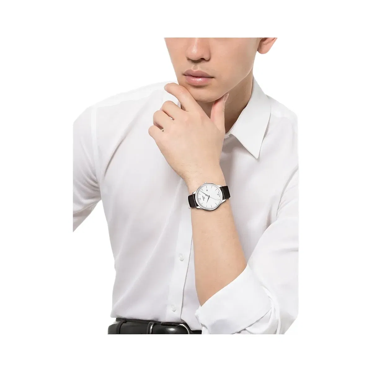 Tissot Tradition Men Quartz Silver Dial Analog Leather Watch T0636101603700