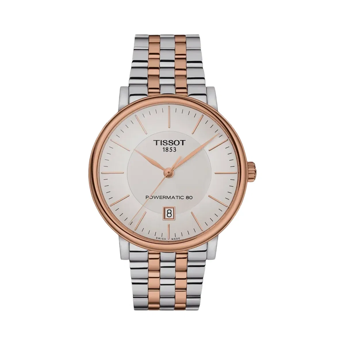 Tissot Carson Men Automatic Silver Dial Analog Stainless Steel Watch T1224072203101