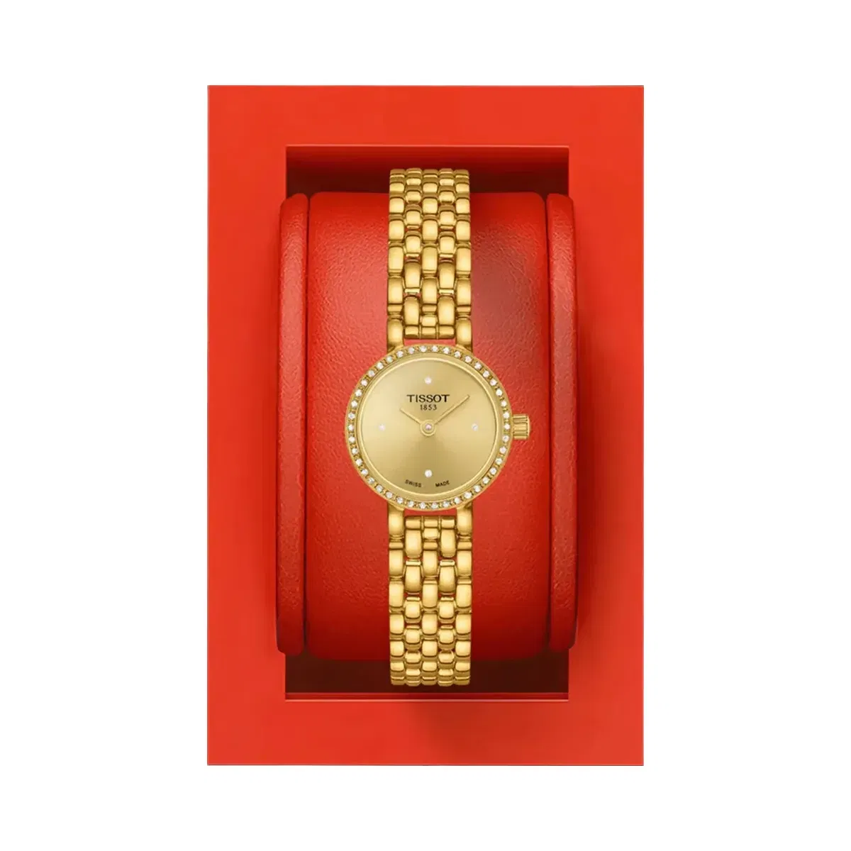 Tissot Lovely Women Quartz Champagne Dial Analog Stainless Steel Watch T1400096302600