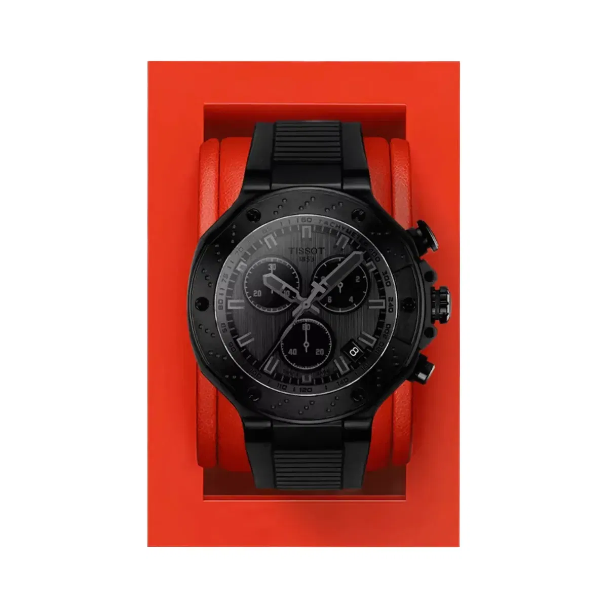 Tissot T-Race Men Quartz Grey Dial Chronograph Silicone Watch T1414173706100