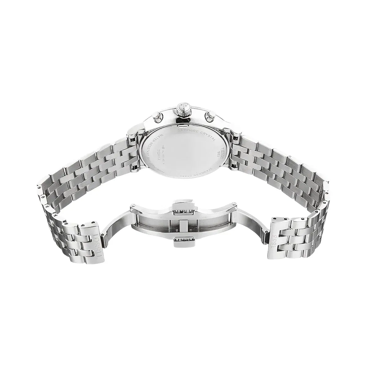 Tissot Carson Men Quartz White Dial Chronograph Stainless Steel Watch T1224171101100