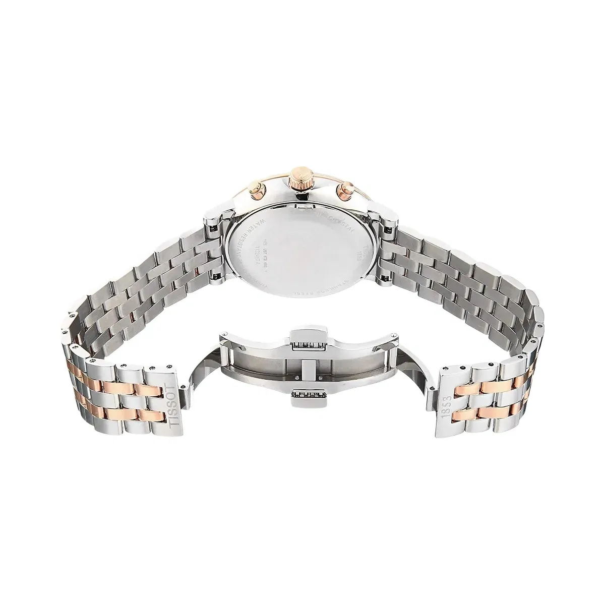 Tissot Carson Men Quartz White Dial Chronograph Stainless Steel Watch T1224172201100