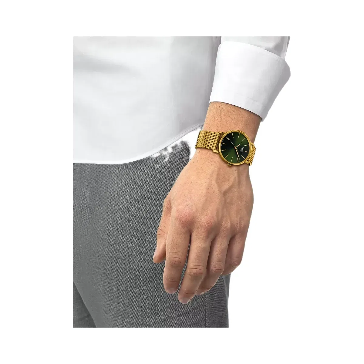 Tissot Everytime Men Quartz Green Dial Analog Stainless Steel Watch T1434103309100