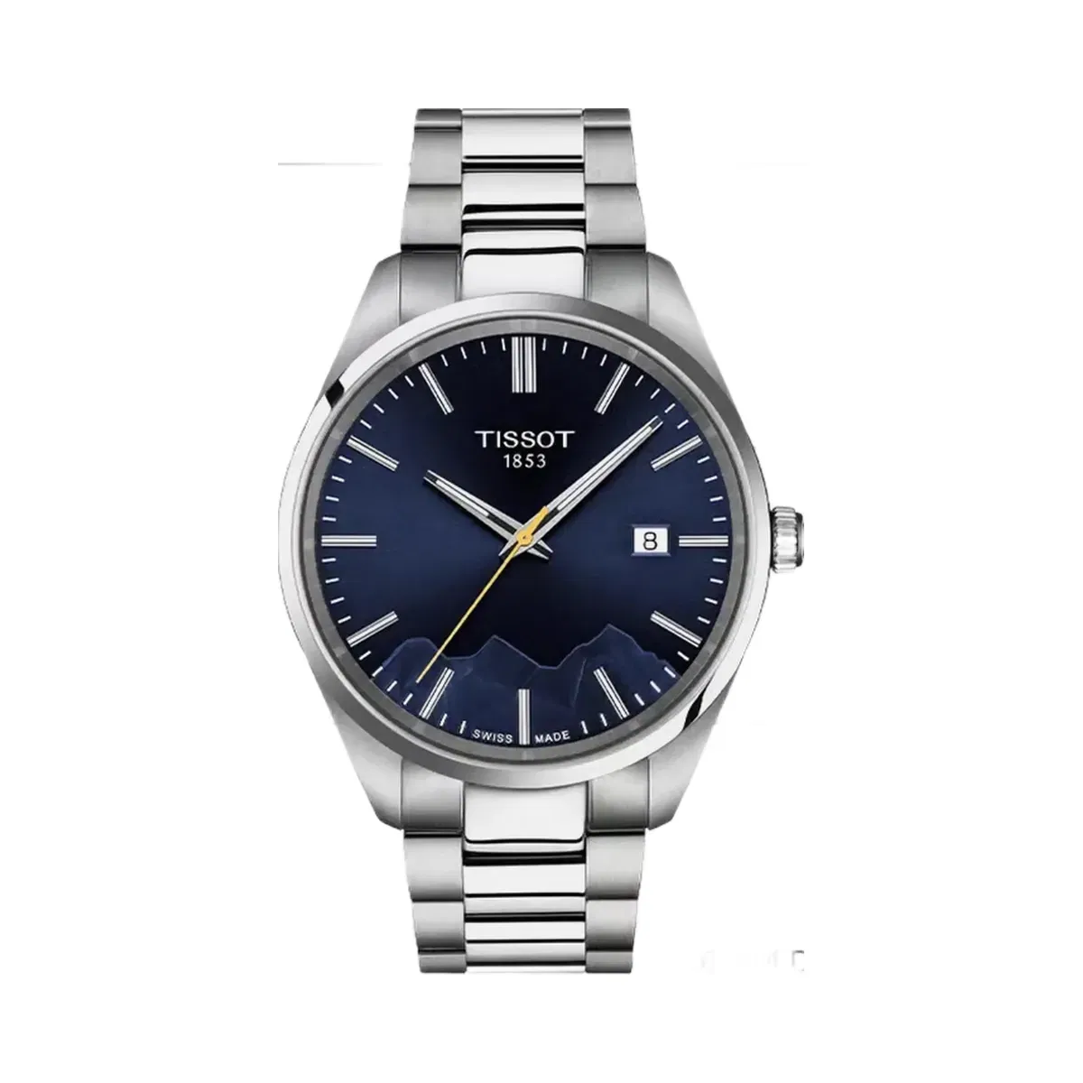 Tissot PR 100 Men Quartz Blue Dial Analog Stainless Steel Watch T1504101104102