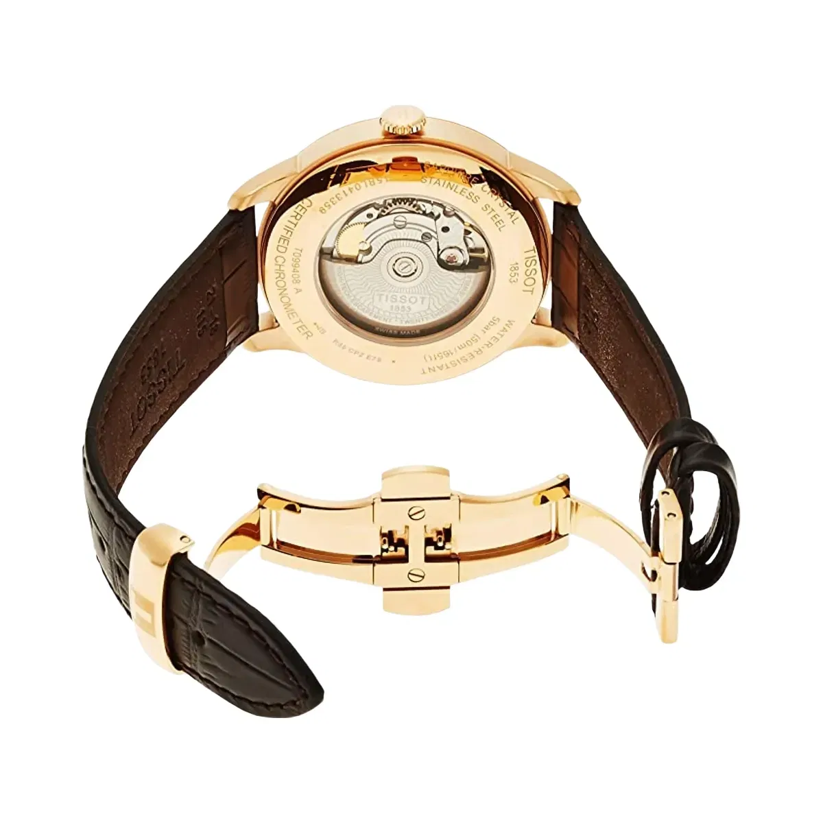 Tissot Chemin Des Tourelles Men Automatic Silver Dial Analog Leather Watch T0994083603800