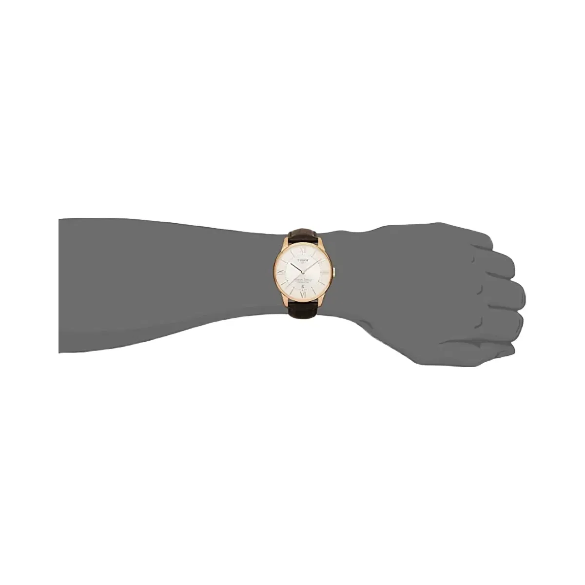 Tissot Chemin Des Tourelles Men Automatic Silver Dial Analog Leather Watch T0994083603800