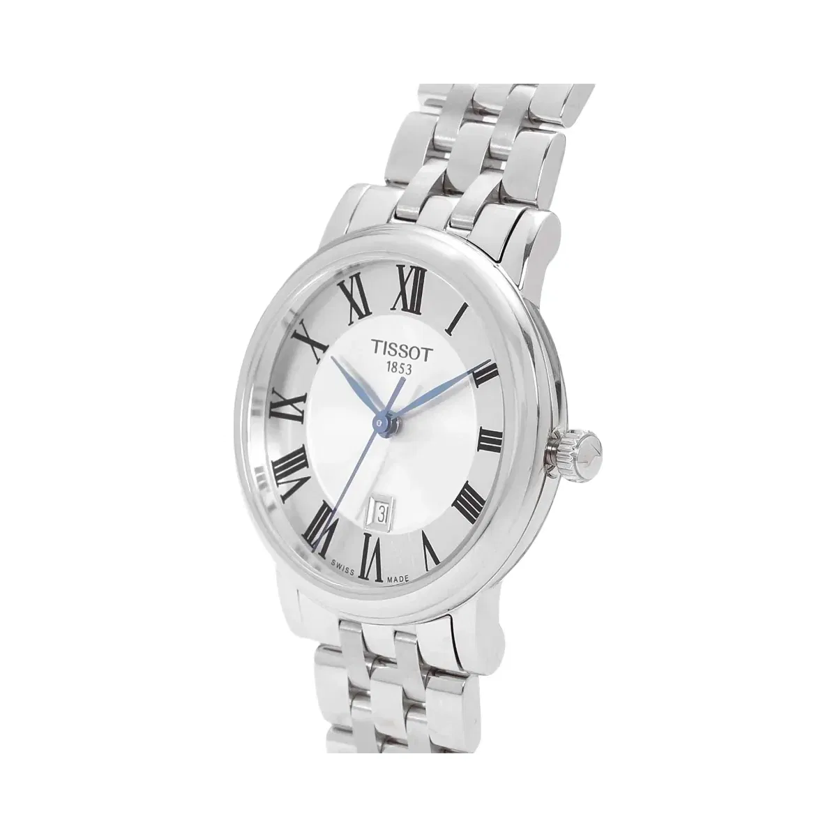 Tissot Carson Women Quartz Silver Dial Analog Stainless Steel Watch T1222101103300