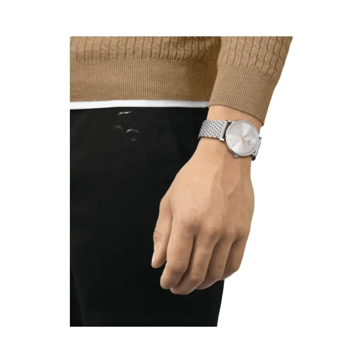 Tissot Everytime Men Quartz White Dial Analog Stainless Steel Watch T1434101101101