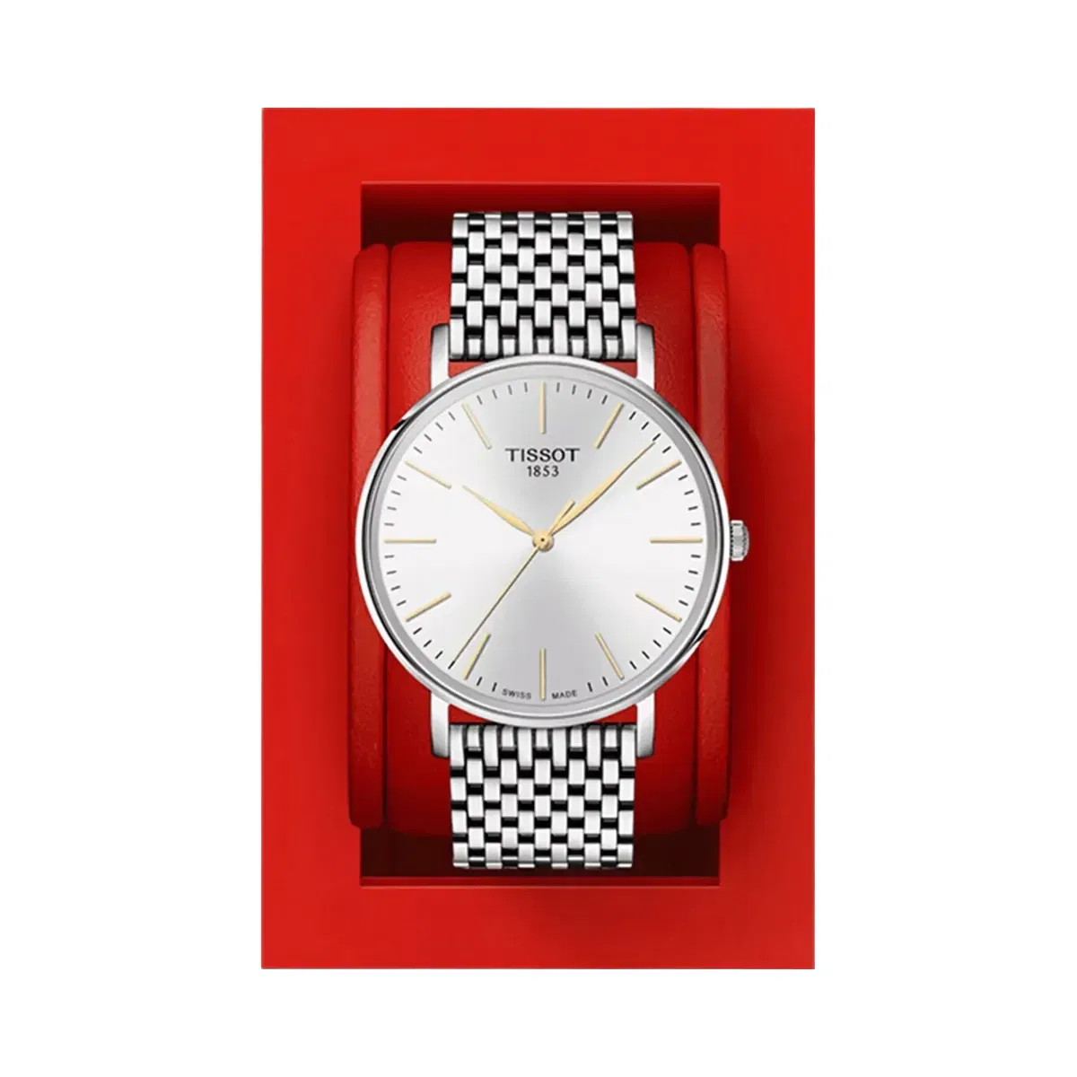 Tissot Everytime Men Quartz White Dial Analog Stainless Steel Watch T1434101101101