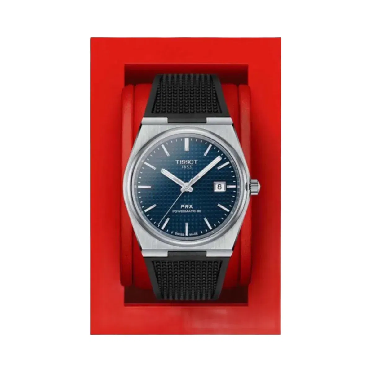 Tissot PRX Men Automatic Blue Dial Analog Silicone Watch T1374071704100