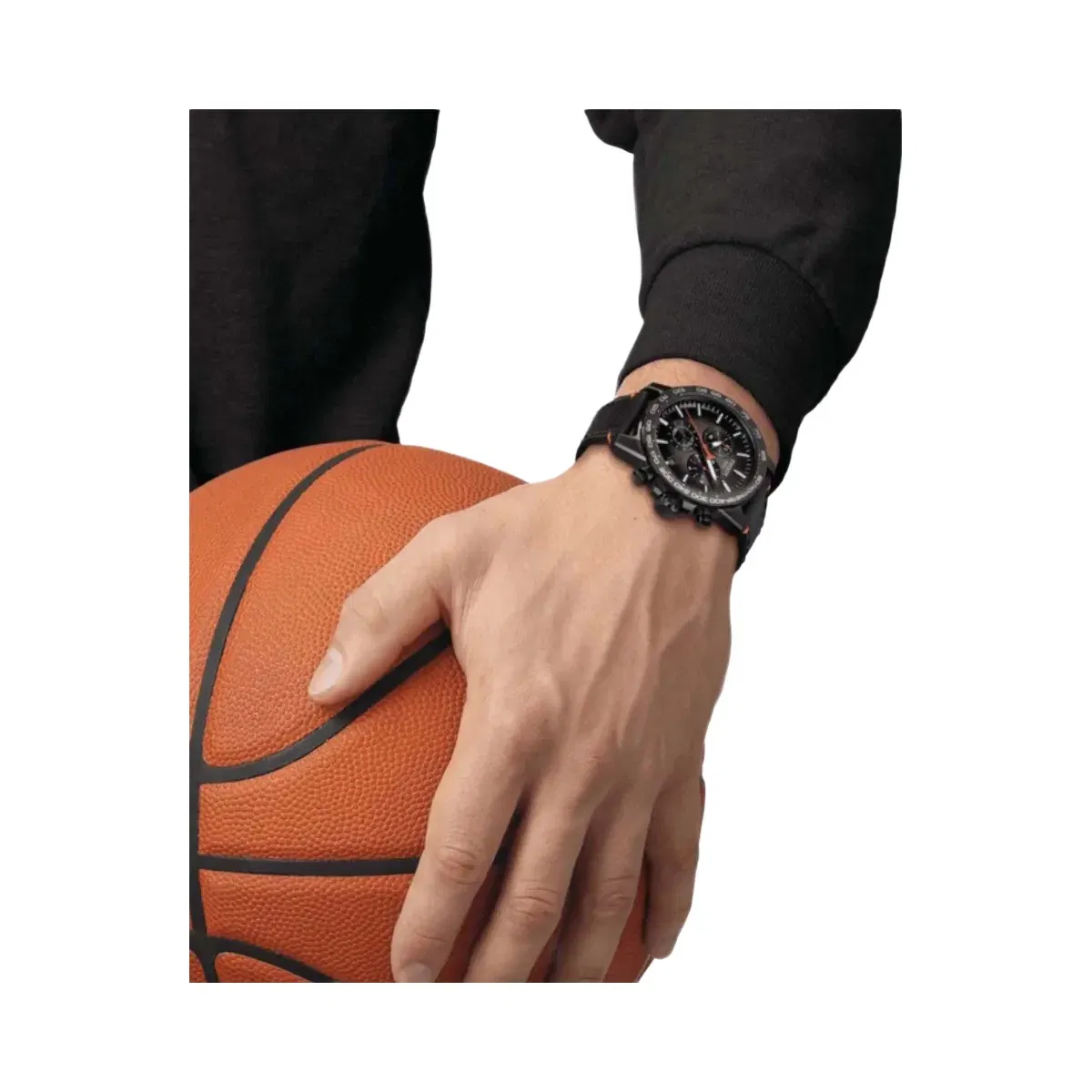 Tissot Supersport Chrono Basketball Edition Men Quartz Grey Dial Chronograph Leather Watch T1256173608100