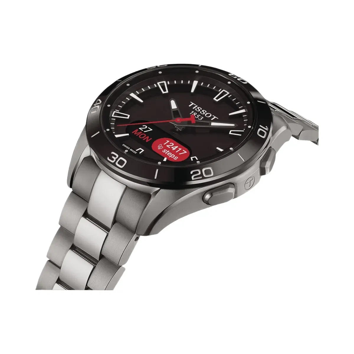 Tissot T-Touch Men Quartz Black Dial Analog Stainless Steel Watch T1534204405100