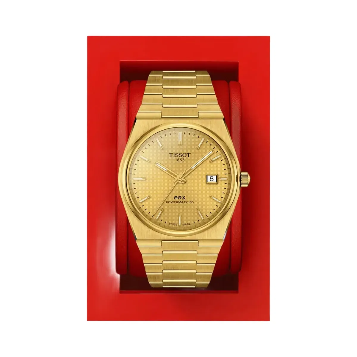 Tissot PRX Men Automatic Champagne Dial Analog Stainless Steel Watch T1374073302100
