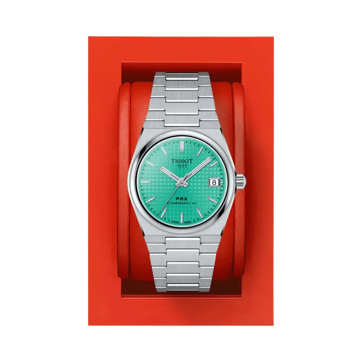Tissot PRX Unisex Automatic Green Dial Analog Stainless Steel Watch T1372071109101