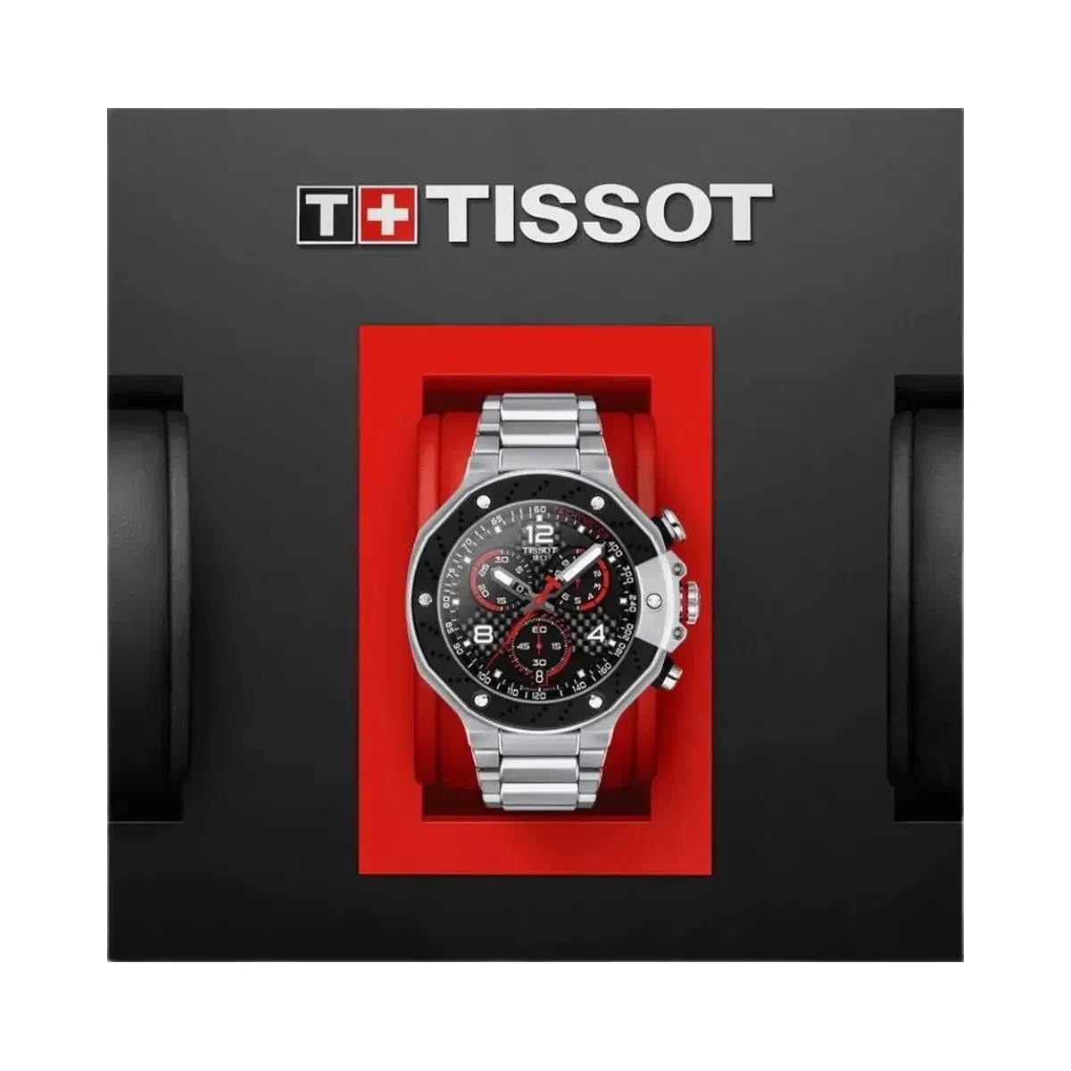 Tissot T-Race Men Quartz Black Dial Chronograph Stainless Steel Watch T1414171105700