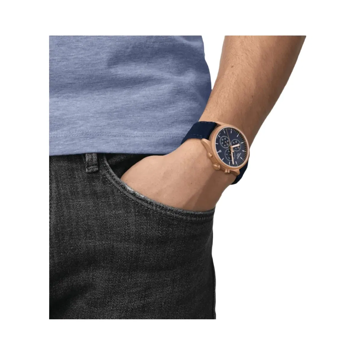 Tissot XL Men Quartz Blue Dial Analog Nylon Watch T1166173704100
