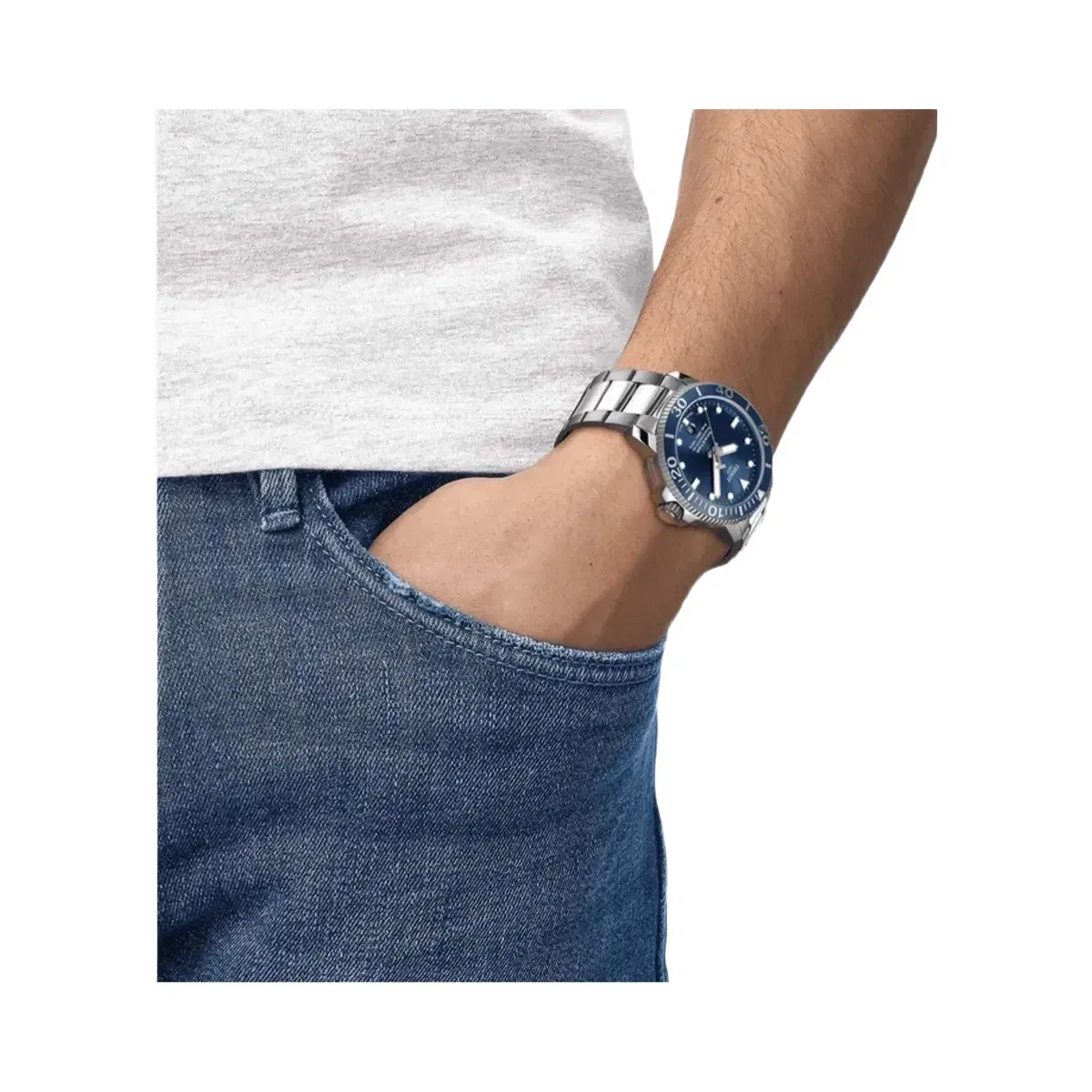 Tissot Seastar 1000 Men Automatic Blue Dial Analog Stainless Steel Watch T1204071104103