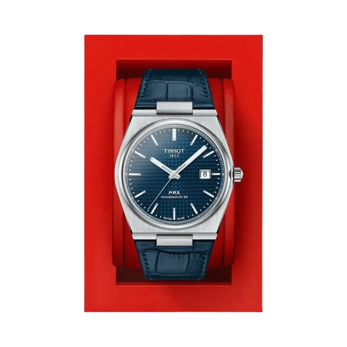 Tissot PRX Men Automatic Blue Dial Analog Leather Watch T1374071604100