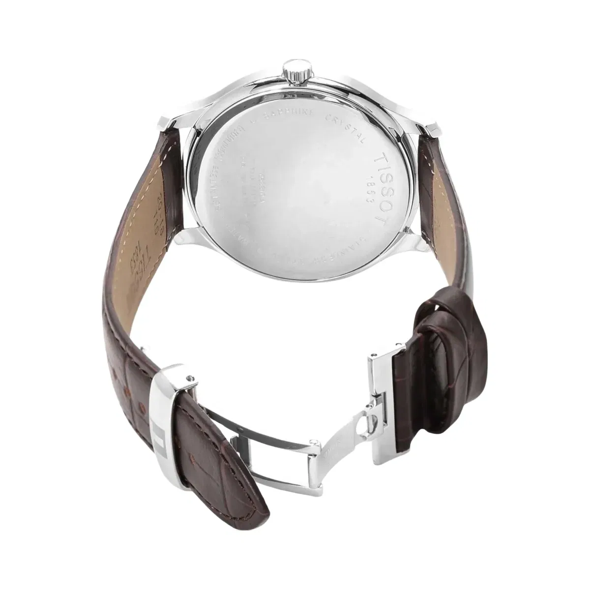 Tissot Tradition Men Quartz Silver Dial Analog Leather Watch T0636101603800