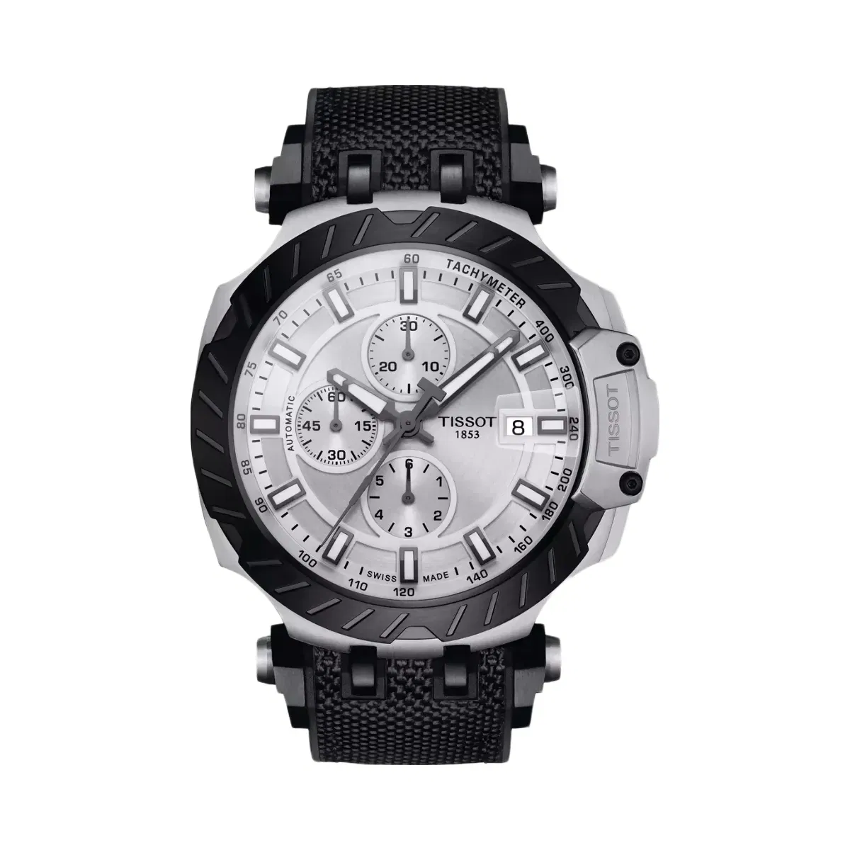 Tissot T-Race Men Automatic Silver Dial Chronograph Rubber Watch T1154272703100